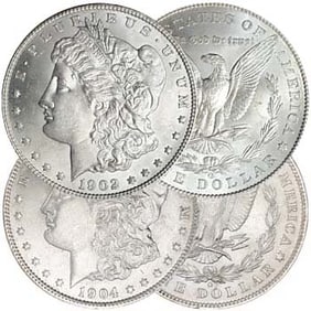 1902 and 1904 O - New Orleans Mint BU Morgans $1