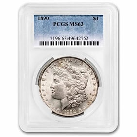 1890 MS 63 PCGS Morgan Silver Dollar