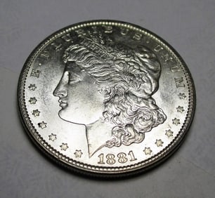 1881 s BU Morgan Silver Dollar