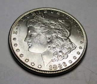 1886 P BU Morgan Silver Dollar