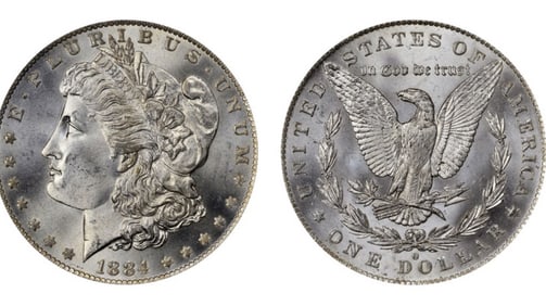 1884 O CH BU Morgan Silver Dollar
