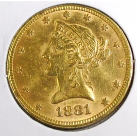 1881  10 Gold Liberty Eagle