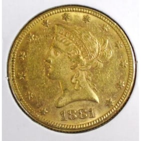 1881  10 Gold Liberty Eagle
