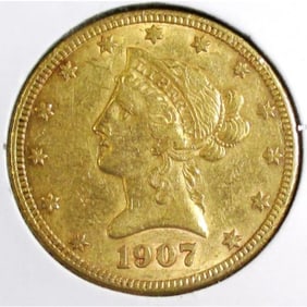 1907 S  10 Gold Liberty Eagle Better Date