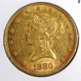 1880  10 Gold Liberty Eagle