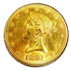 1893 $ 10 Gold Liberty Eagle