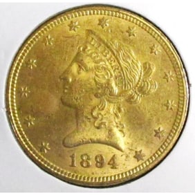 1894 AU Grade $ 10 Gold Liberty Eagle