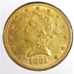 1881 $ 10 Gold Liberty Eagle