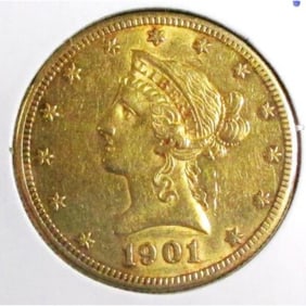 1901 s $ 10 Gold Liberty Eagle Better Date