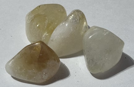 Lot of (4) Natural Tumbled Citrine Stones