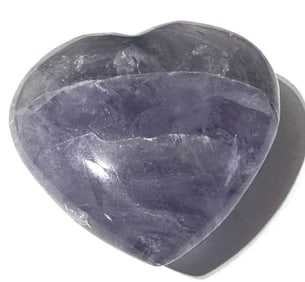 68 Gram  Purple Flourite Heart Palm Stone