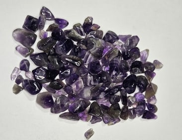28.74 gram Natural Tumbled Amethyst Chip Lot