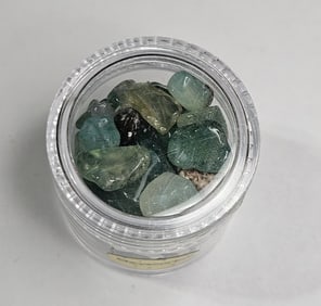 25 gram Chrysophase Tumbled Chips in Jar