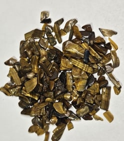 23.53 gram Natural Tiger Eye Tumbled Chip Lot