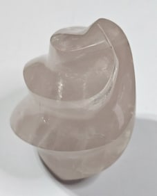 Natural Rose Quartz Flame Carving -