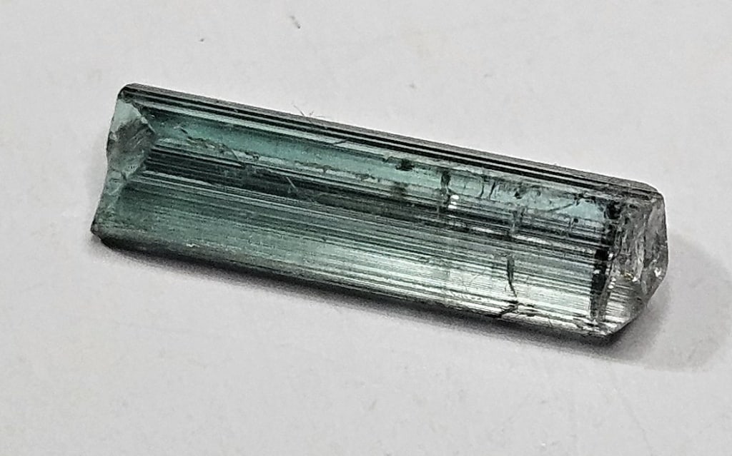 1.65 ct. Gem Grade Green Tourmaline Crystal Spear: Item is the exact item in the image- Bidder is responsible for all value and grade determination -