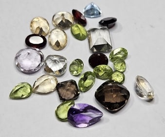 27.85 Tcw. Natural Faceted Gemstone Parcel