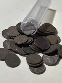 Lot of 50 pcs Lincoln Wheat Cents in Tube