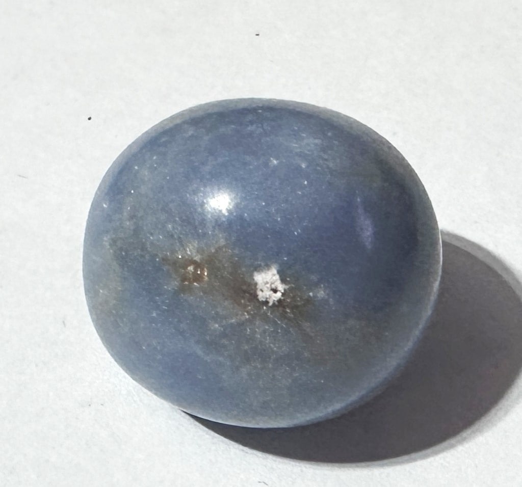 Natural Angelite Tumbled Stone: Item is the exact item in image - Bidder is responsible for all value and grade dtermination - Please review all terms and conditions