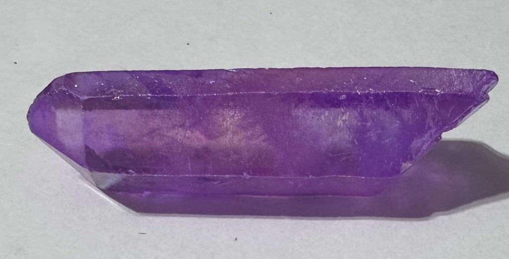 17 gram Purple Aura Crystal Point: Item is the exact item in image - Bidder is responsible for all value and grade dtermination - Please review all terms and conditions