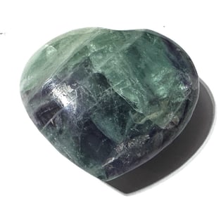 60 gram  Marbled Flourite Heart Palm Stone
