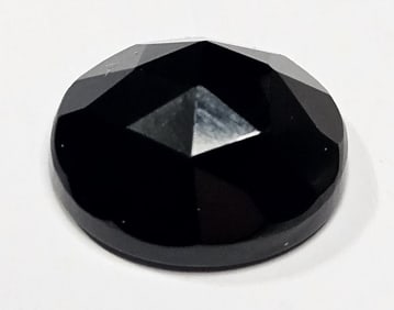 4.15 ct. Double Cabachon-Faceted  Jet Gem Stone