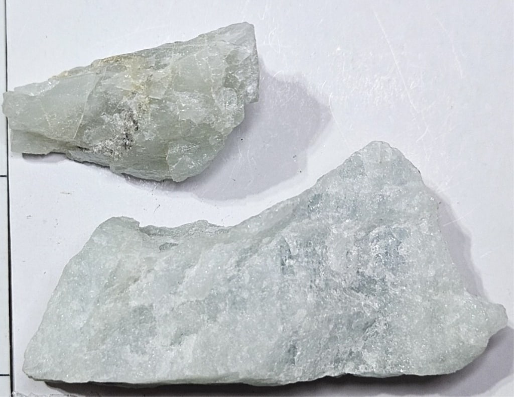 36.32 grams Natural Aqua Marine Rough Cuts: Item is the exact item in the image - Bidder is responsible for all value and grade determination - Please review all terms prior to placing any bids - All bids are anagreementtoallterms-Noexceptions 