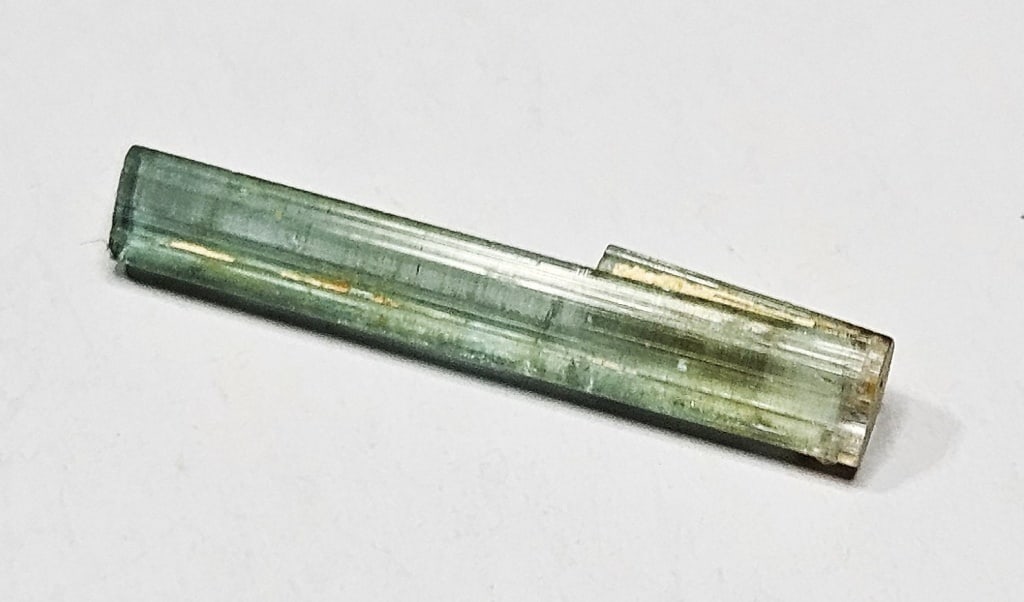 1.95 ct. Gem Grade Green Tourmaline Crystal Spear: Item is the exact item in the image- Bidder is responsible for all value and grade determination -