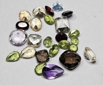 27.85 Tcw. Natural Faceted Gemstone Parcel