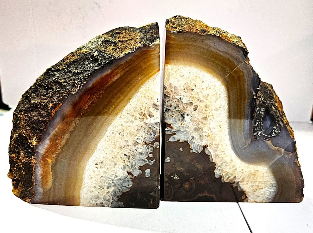 Natural Banded Agate Fine Grade Bookends Pair (1 of 8)