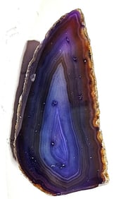 Tower Shaped Banded Purple Dyed Agate Specimen
