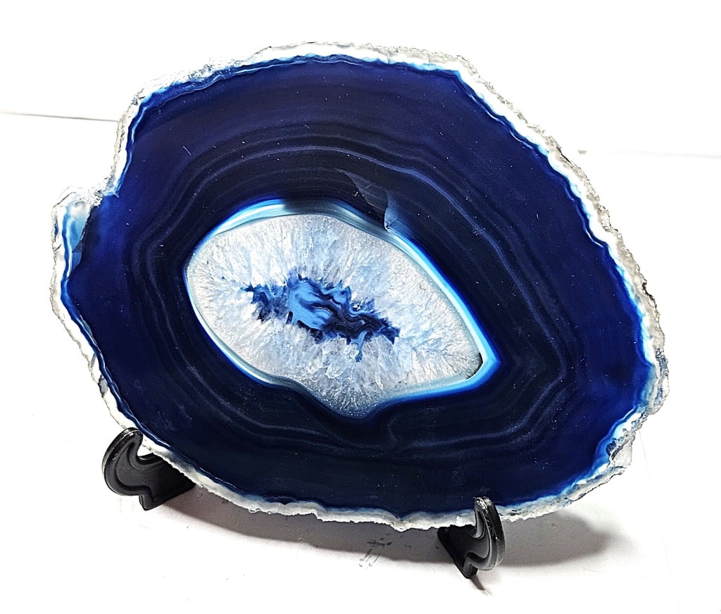 Fine Blue Dyed Agate Slab (1 of 6)