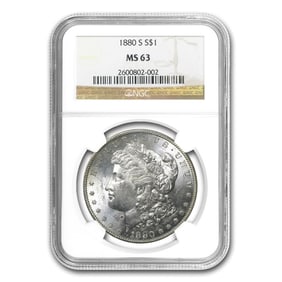1880 S MS 63 NGC Morgan Silver Dollar