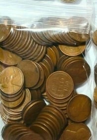 (1) Bag of 100 Lincoln Wheat Cents Unsearched