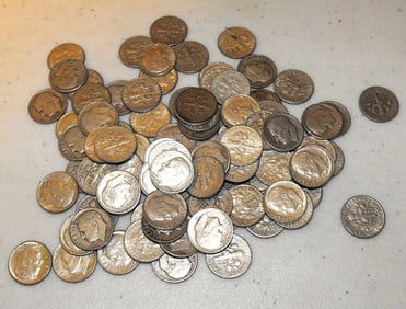 (100) Random Mixed Date-90% Silver Roosevelt Dimes
