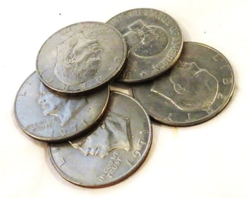 (5) Mixed Date IKE Dollars - Clad
