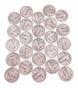 (25) Standing Liberty Quarters - Mixed Dates