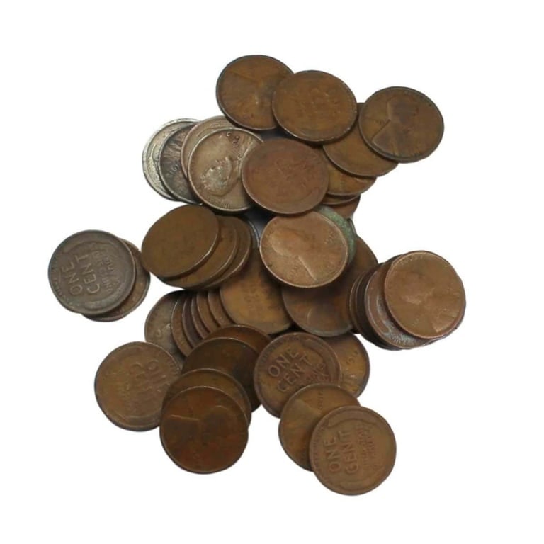 (50) Mixed Date TEENS Lincoln Wheat Cents (1 of 1)