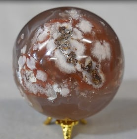 Fabulous Flower Agate Sphere w/ Stand