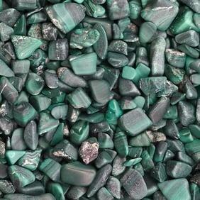 40 grams of Natural Malachite Chip Tumbles