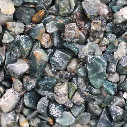 38 grams of Natural Ocean Jasper Tumbled Chips: Items are the exact items in the image - Please review the entire terms and conditions prior to placing any bids - Any bid is an agreement to all terms and conditions -