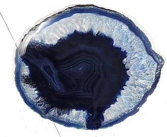 Fine Dyed Blue Banded Agate Slab