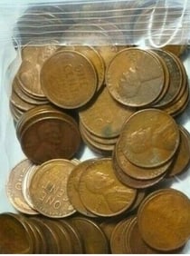 Bag of 100 pcs. Random Date Wheat Cents