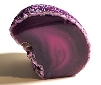 Magenta Dyed Agate Stand Up End Specimen