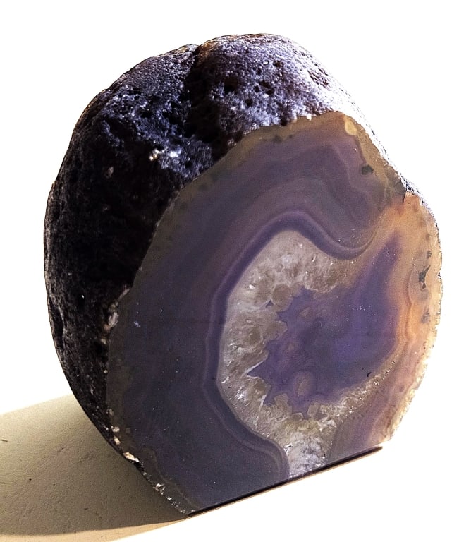 Purple Dyed Agate Stand Up End- Specimen (1 of 6)