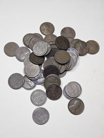 1919 P-D-S Lincoln Wheat Cents - 50 pcs