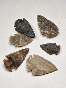 Lot of 6 Stone Arrowhead s-
