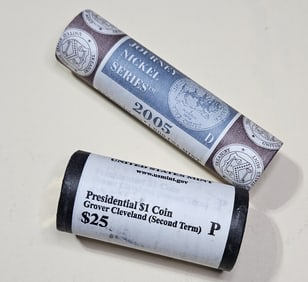 Modern Pres Dollar Roll and Jefferson Bison 5c