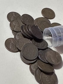 50 pcs. Lincoln Wheat Cents in Tube