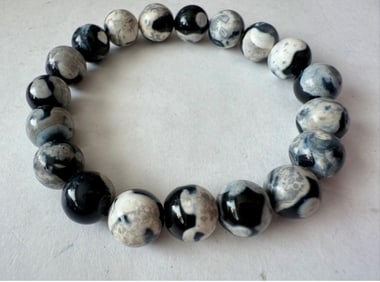 Natural Orca Agate 10MM Bracelet